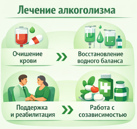 лечение алкоголизма в Кудымкаре этапы